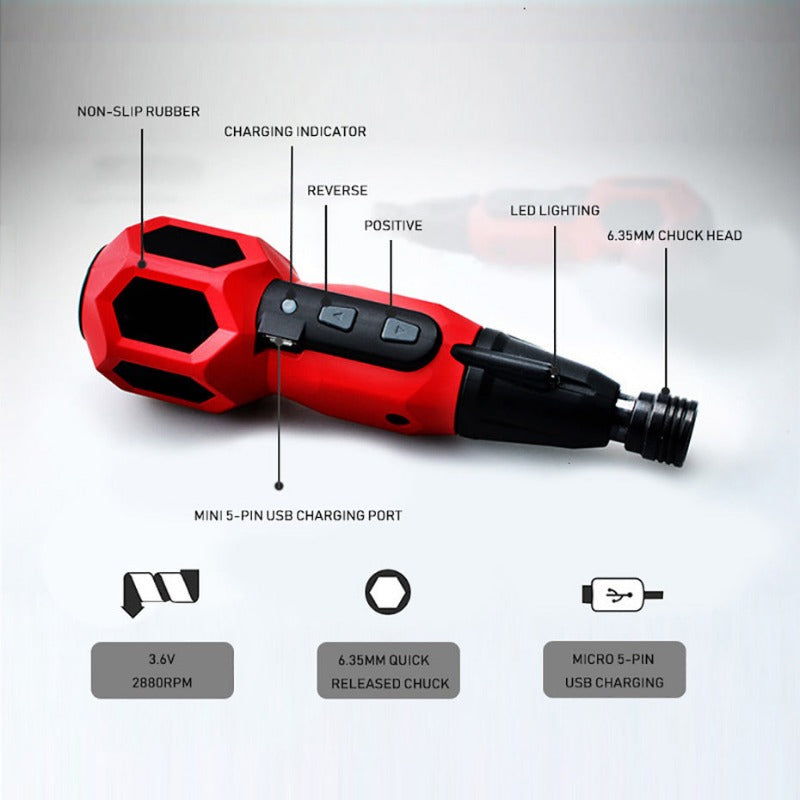 Mini Electric Screwdriver Mini Drill 3.6v Lithium Battery Replace Traditional Screwdriver Home DIY Power Tools