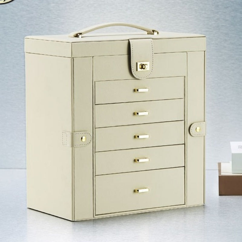 High-grade Jewel Large-capacity European Princess Korean Ornament Ring Jewelry Storage Box Gift Make Up Organizer