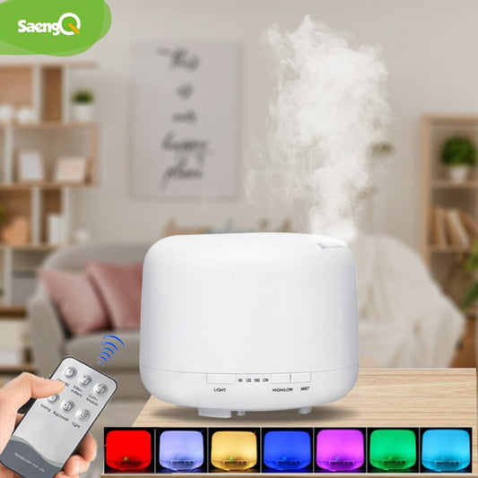 Remote control Air Aroma Diffuser Ultrasonic Humidifier home Electric Aromatherapy Essential Oil Aroma Diffuser 7Color LED Light
