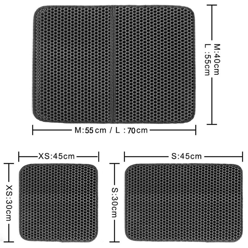 Pet Cat Litter Mat Double Layer Cat Mat Litter Trapper Pet Mat folding Waterproof Non-slip Pets Litter Mat Drop shipping