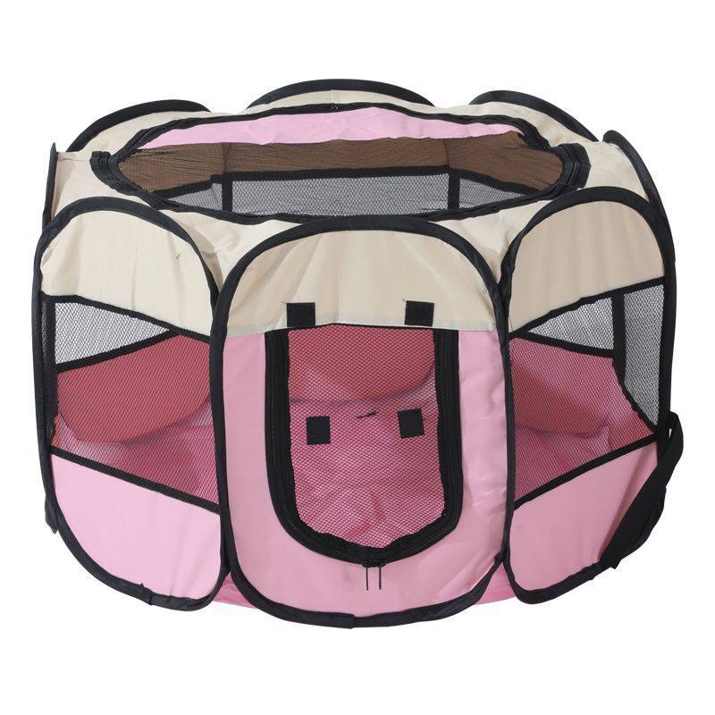 Portable Folding Pet Tent Dog House Octagonal Cage For Cat Tent Playpen Puppy Kennel Easy Operation Fence Outdoor Big Dogs House