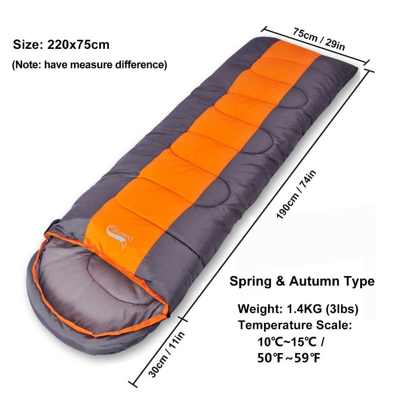 Desert&Fox Warm Sleeping Bags for Camping 4 Seasons Adult Kids Sleeping Bag Hiking Backpacking Travel with Compression Sack