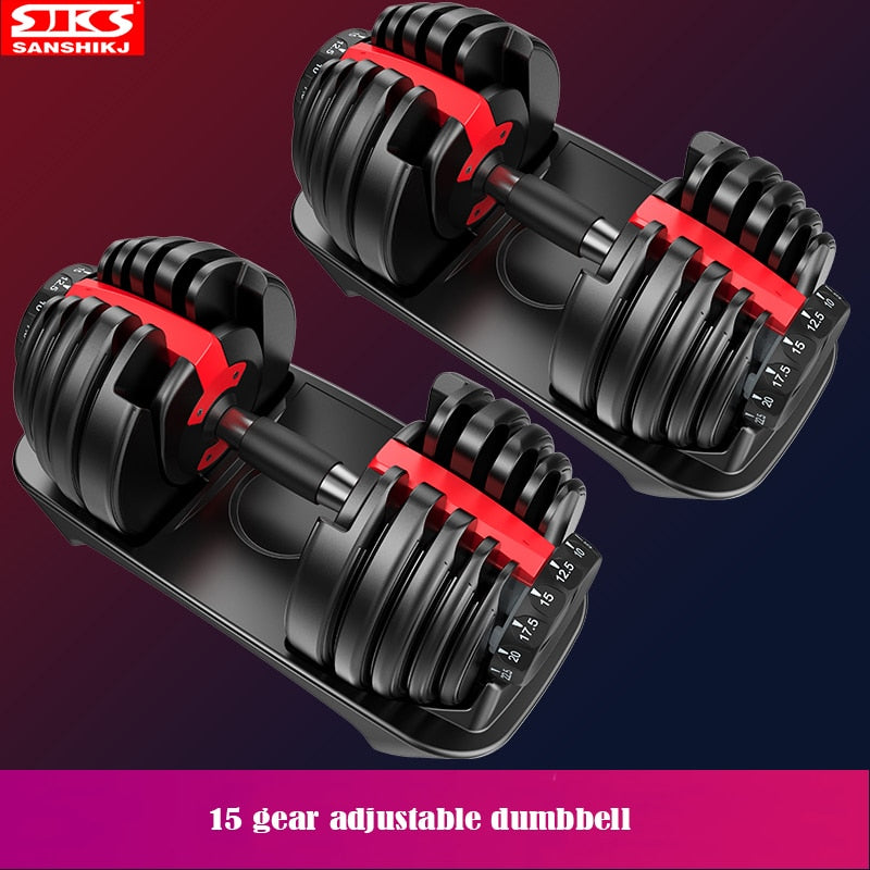 Adjustable Dumbbell Set Fast Automatic Intelligent Dumbbell Household Fitness Equipment Set