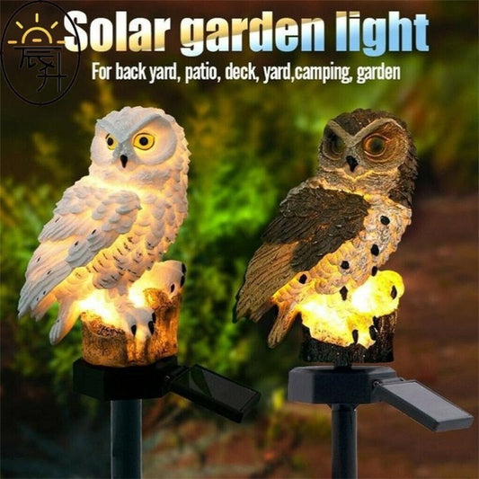 Solar Owl Garden Light Outdoor Waterproof LED Lawn Lamp for Pathway Walkway Yard Patio Lawn