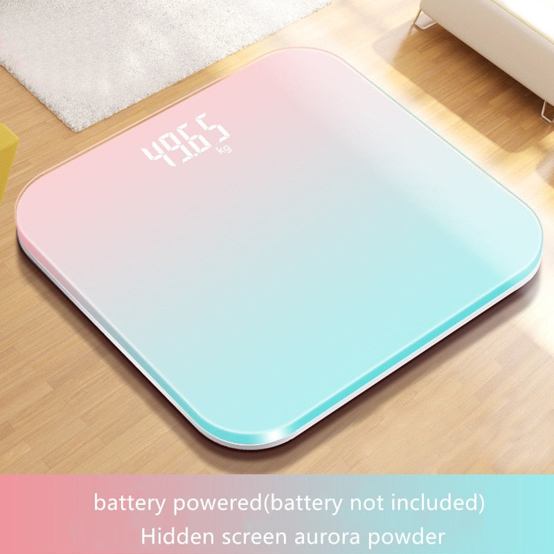 USB rechargeable weight scale bathroom scale floor scale household electronic scale tempered glass smart digital scale 