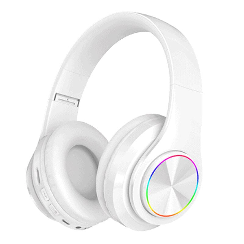 Wireless Bluetooth Headsets Gamer Headphones Surround Stereo Earphone USB with MicroPhone Colourful Light PC Laptop Headset