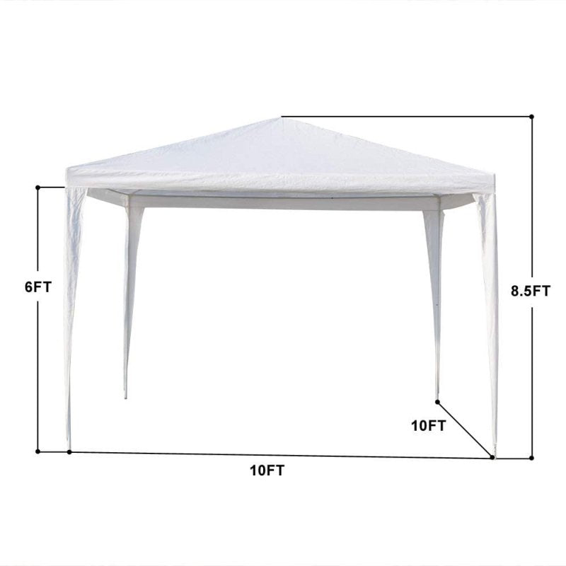 Patio Tent 10' x 10' with 4 Sides Walls Waterproof Outdoor Party Tent Gazebo, Easy to Assemble for Household, Wedding, Party