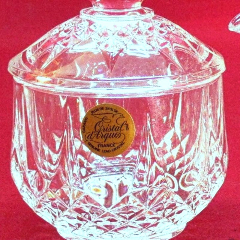 Collectable Crystal Sugar Bowl w/Lid and Creamer