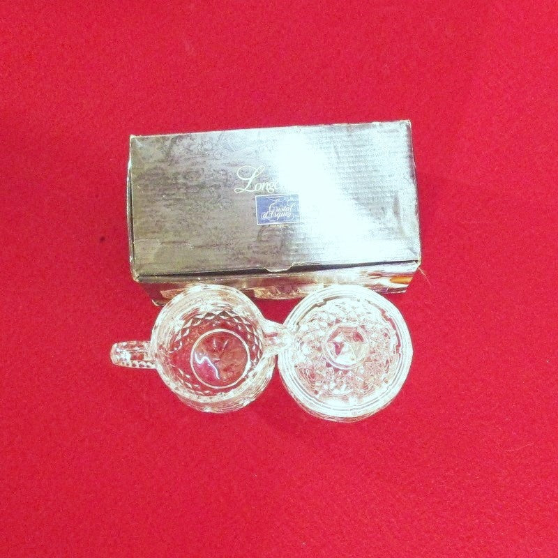 Collectable Crystal Sugar Bowl w/Lid and Creamer