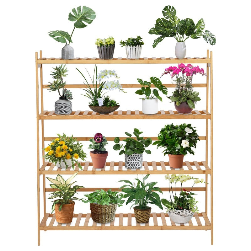 Bamboo Plant Stand Indoor&Outdoor Multiple Flower Pot Holder Shelf RacK