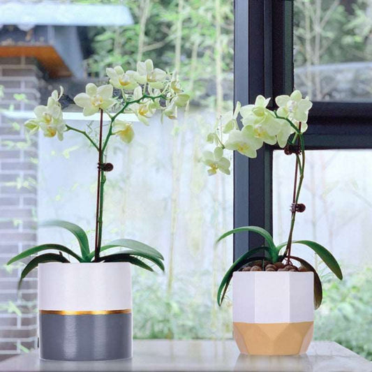 White Ceramic Flower Pot Garden Planters Indoor Plant Containers