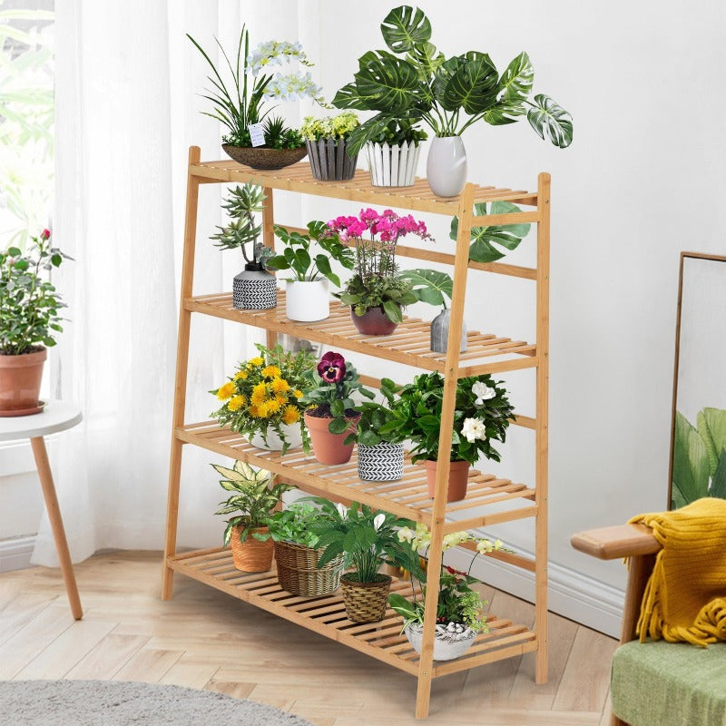 Bamboo Plant Stand Indoor&Outdoor Multiple Flower Pot Holder Shelf RacK