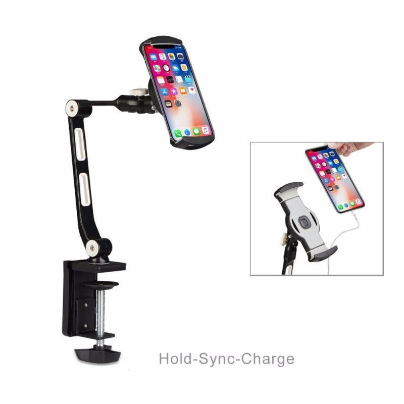 Adjustable stand for tablets and phones from 6 to 13 inches, table, desk, kitchen, office