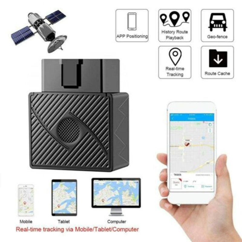 GPS Tracker Mini Vehicle Diagnosis Tracking Device Real Time Monitoring Car OBDII Positioning Locator Mileage Statistics