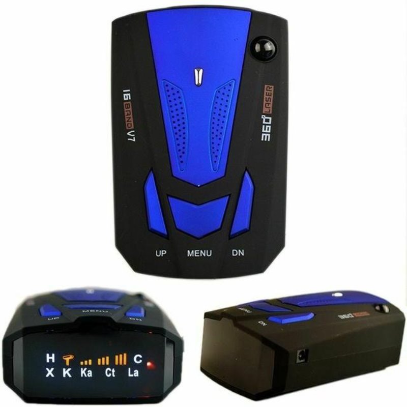 360 Degree Car Radar Detector for Vehicle V7 Speed Voice Alert Warning 16 Band LED Display Detector