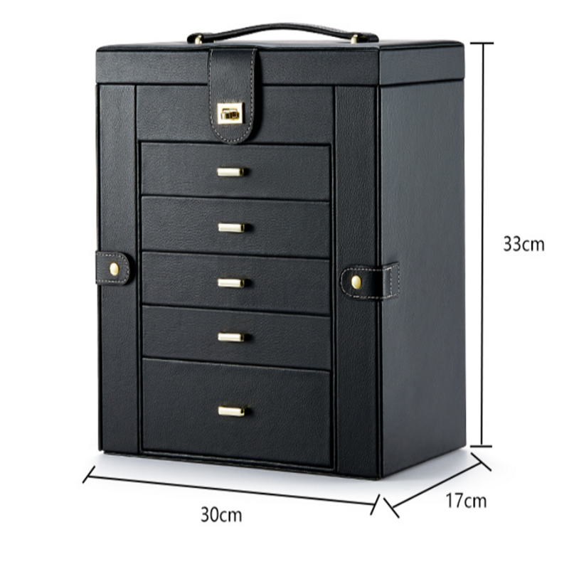 High-grade Jewel Large-capacity European Princess Korean Ornament Ring Jewelry Storage Box Gift Make Up Organizer