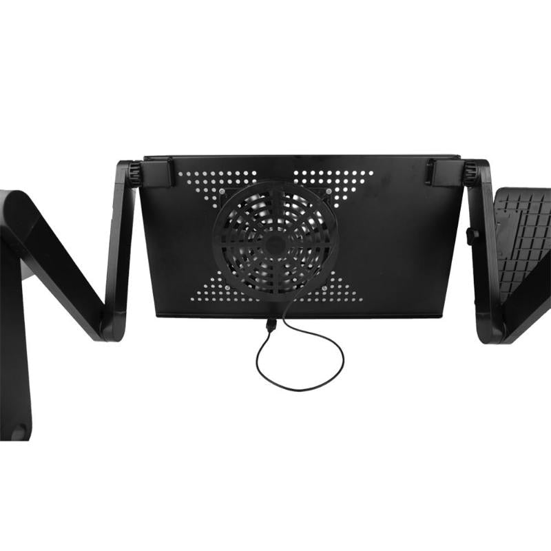 Cooling Fan Laptop desk Portable Adjustable Foldable Computer Desks Notebook Holder tv bed PC Lapdesk Table Stand With Mouse Pad