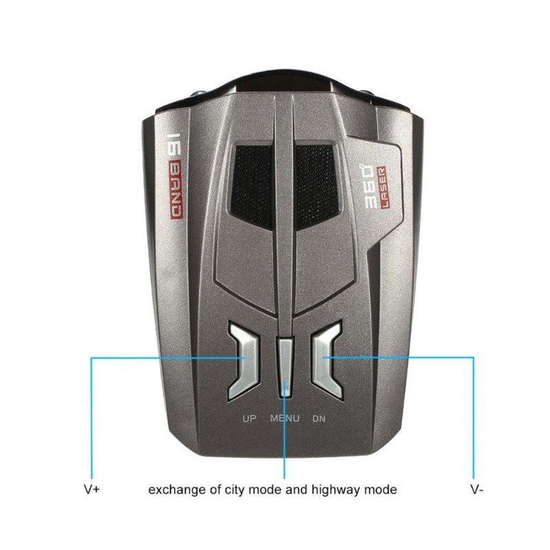 Auto Car Radar Signal Detector (English/Russian )for Vehicle V9 Speed Voice Alert Warning 16 Band LED Display Detector