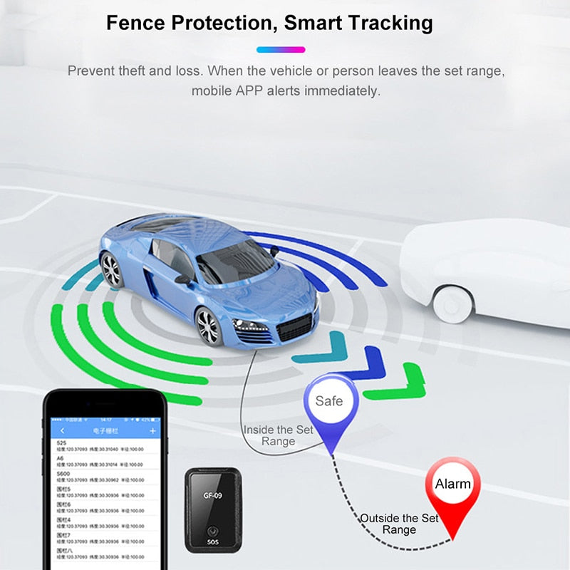 GF09 Mini GPS Locator App control Anti-lost Device Car Tracker Magnetic Recorder For Vehicle/Car/Person Location car tracker