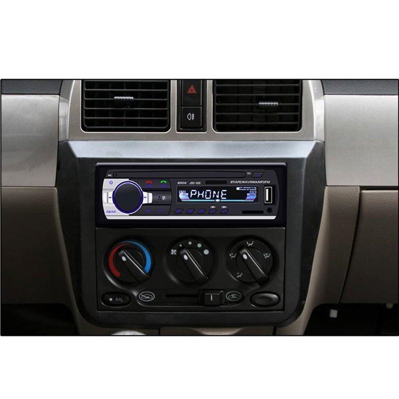 Car SD Card Player Convenient HiFi Sound 7 Color Lights Bluetooth-compatible MP3 Car Stereo Receiver for Car