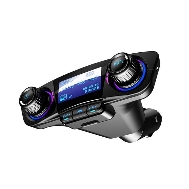 Bluetooth Audio MP3 Player FM Transmitter Dual USB Charger One Key Handsfree AUX TF Card U Disk 1.3'' LED Display