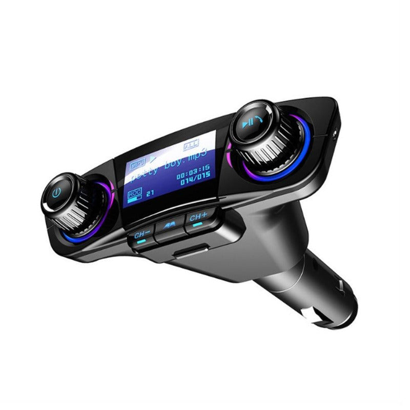 Bluetooth Audio MP3 Player FM Transmitter Dual USB Charger One Key Handsfree AUX TF Card U Disk 1.3'' LED Display