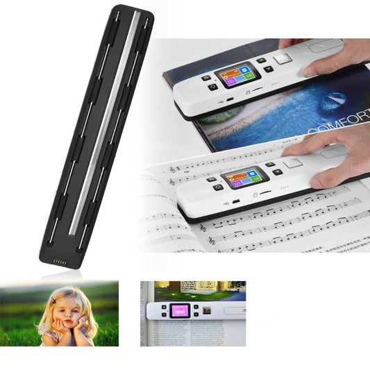 Mini Iscan Document & Images Scanner A4 Paper 1050DPI JPG/PDF Format High Speed Portable Scan LCD Display for Business Photos