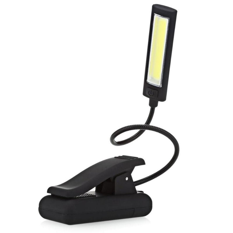LED USB rechargeable reading book light Lamp Mini Flexible Clip-on built in battery COB note Book lamp Reader Reading table lamp
