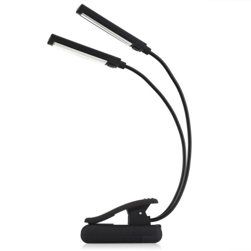 LED USB rechargeable reading book light Lamp Mini Flexible Clip-on built in battery COB note Book lamp Reader Reading table lamp