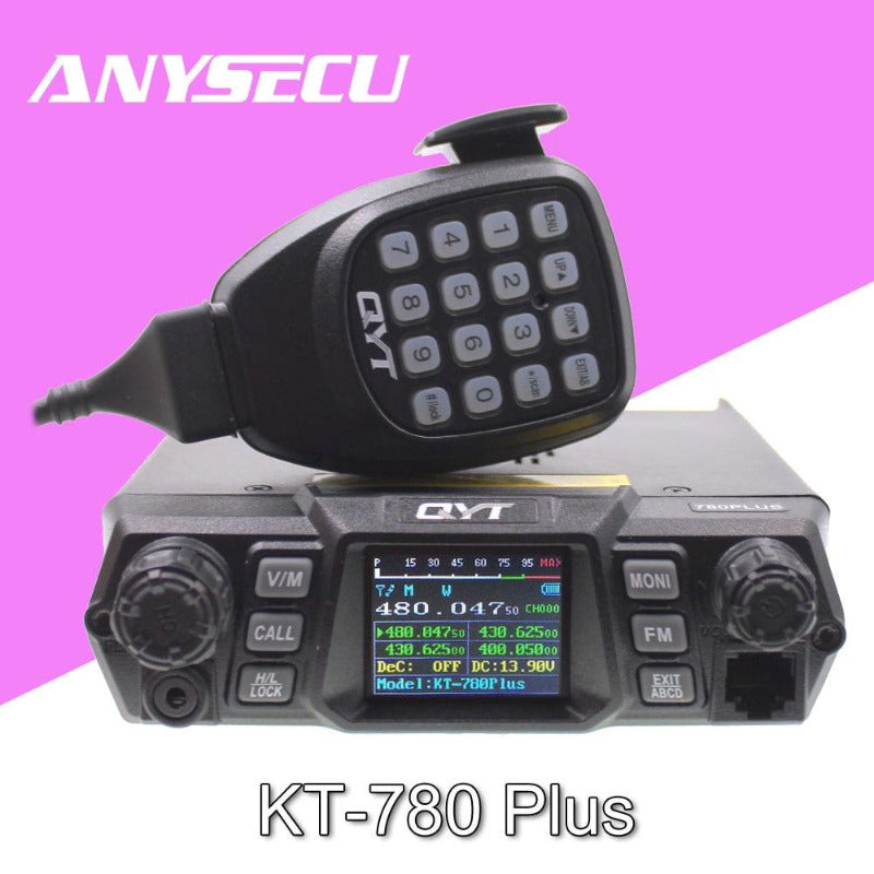 Mobile Ham Radio Transceiver VHF UHF Mobile Radio Dual Band Quad Standby Vehicle Transceiver with Programming Cable & Software