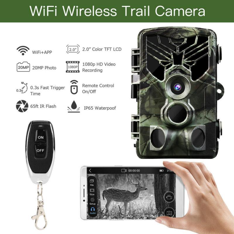 WiFi Infrared Tracking Camera WiFi830 APP+WiFi 24MP Wireless Bluetooth Control HD Night Vision Infrared Induction Hunting Camera