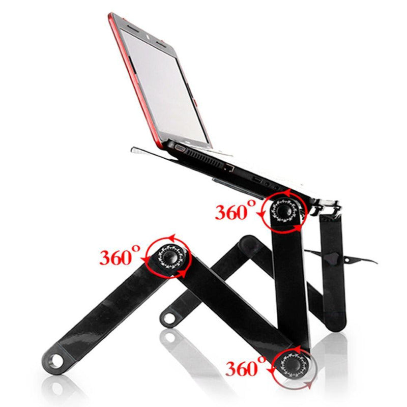 Cooling Fan Laptop desk Portable Adjustable Foldable Computer Desks Notebook Holder tv bed PC Lapdesk Table Stand With Mouse Pad