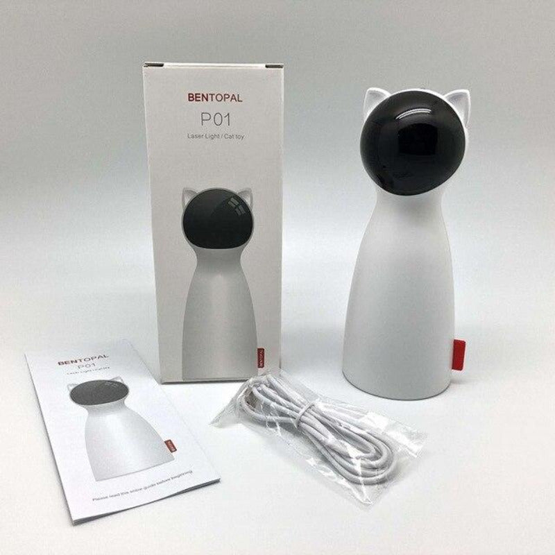 Cat Interactive Toy LED Laser Funny Toy Automatic laser cat Toy Auto Rotating Cat Exercise Training Entertaining Toy Multi-Angle