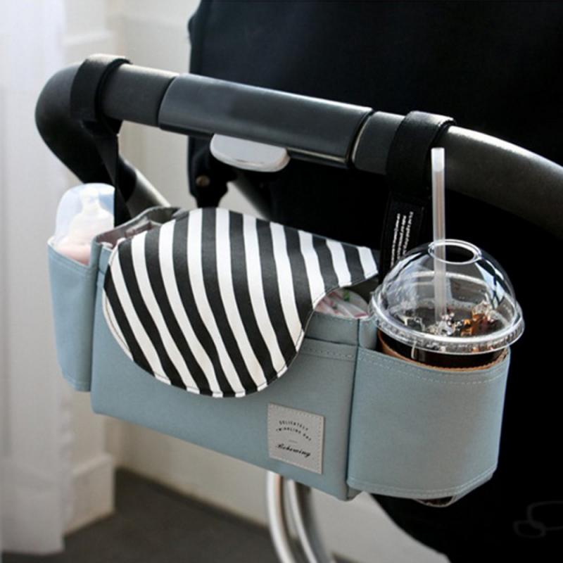 Stroller Storage Bag Pram Cup Holder Diaper Organizer Multifunctional Large Capacity Baby Cart Carriage Bag Stroller Accessories