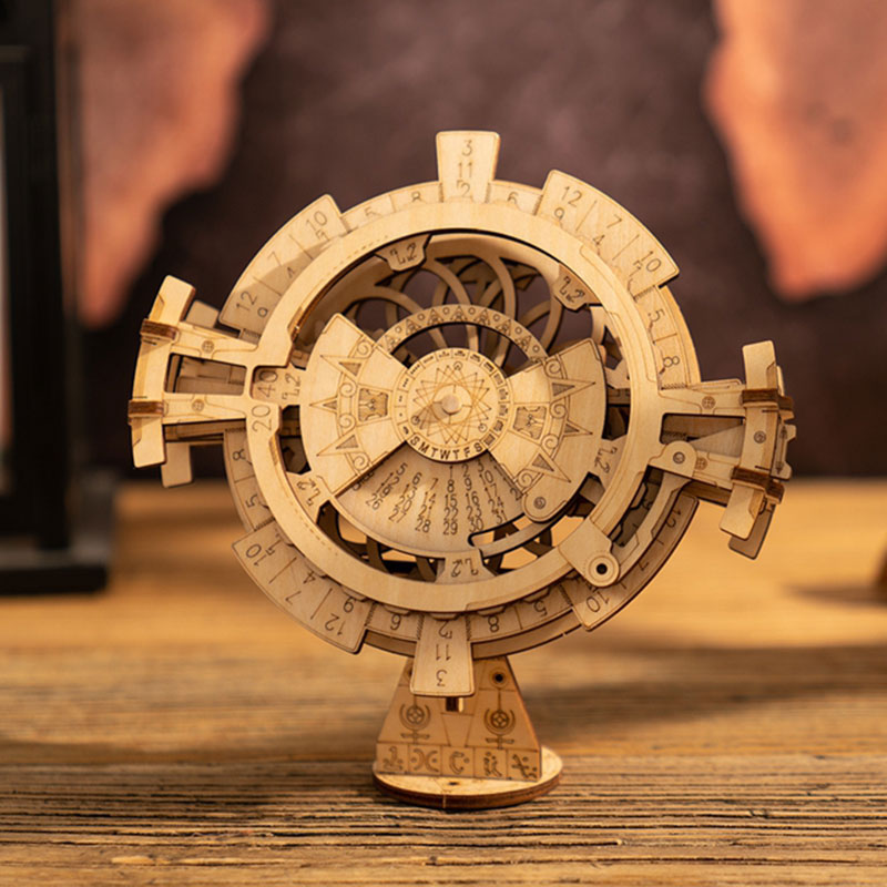 Robotime ROKR DIY 3D Wooden Puzzle Mechanical Gear Drive Model Building Kit Toys Gift for Children Adult Teens