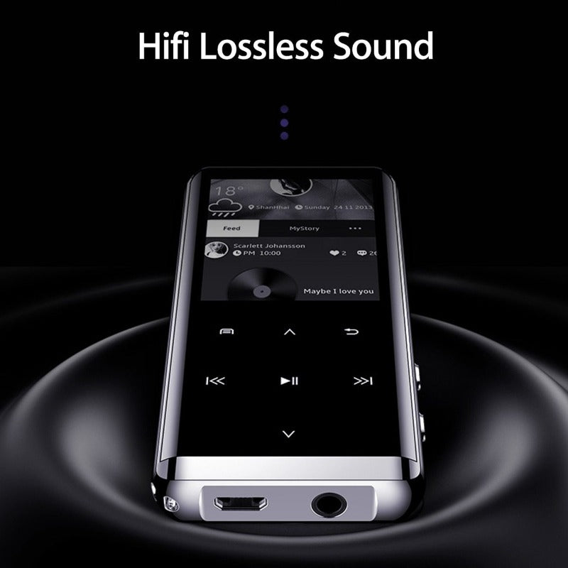 Bluetooth MP3 Player Speaker Hifi Metal Portable Walkman with Fm Radio Recording Built-in Speaker Touch Key 1.8 Inch Tft Screen