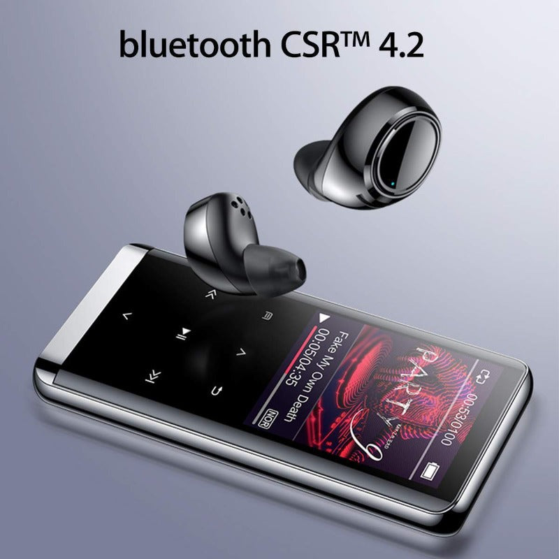 Bluetooth MP3 Player Speaker Hifi Metal Portable Walkman with Fm Radio Recording Built-in Speaker Touch Key 1.8 Inch Tft Screen