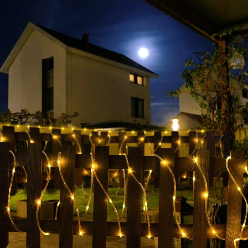 Outdoor Solar Lamps 50/100 LEDs Solar Rope Tube String Lights Waterproof Solar Garden Light for Yard Decor
