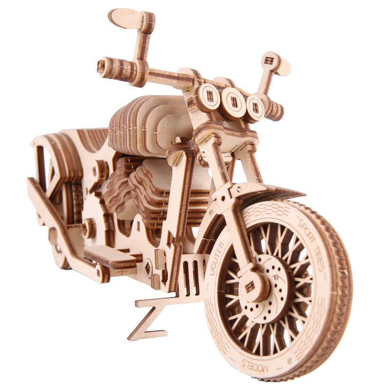 Wooden Motorcycle Mechanical Puzzles 3d Assemble Building Construction Blocks Models Craft Kits for Adults Diy Punk Autobikes