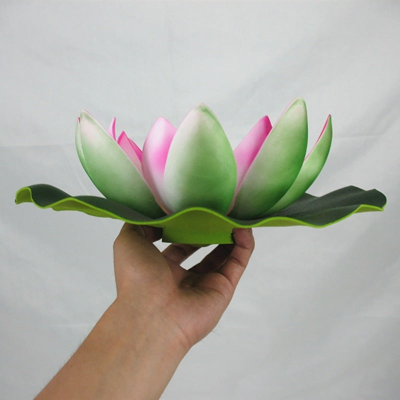 Solar Powered LED Flower Light Artificial Lotus Shape Floating Fountain Pond Garden Pool Lamp Led Night Light Solar Pool Light