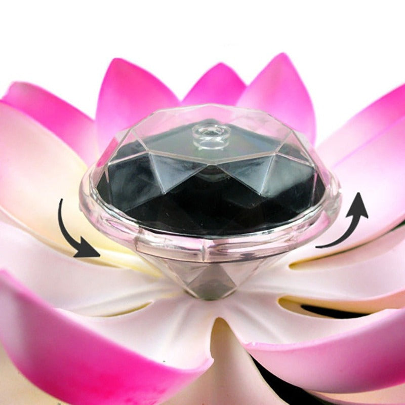 Solar Powered LED Flower Light Artificial Lotus Shape Floating Fountain Pond Garden Pool Lamp Led Night Light Solar Pool Light
