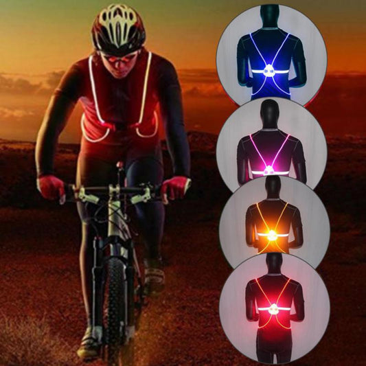 Bicycle Riding Vest Lights LED Warning Mountain Road Bike Lamp Night Outdoor Running Safety Reflective Vest Lights