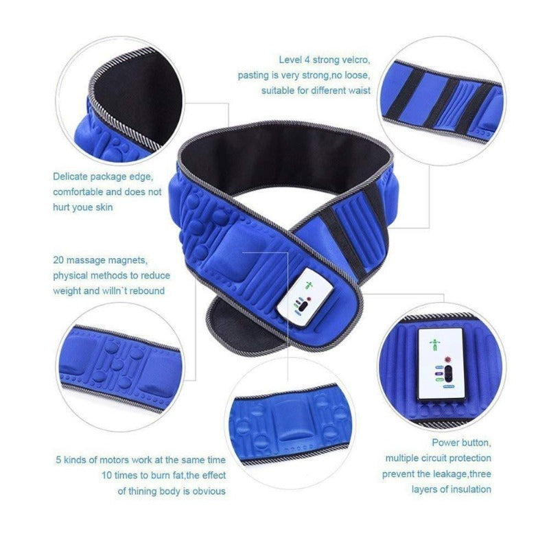 Electric Slimming Belt Lose Weight Fitness Massage X5 Times Sway Vibration Abdominal Belly Muscle Waist Trainer Stimulator