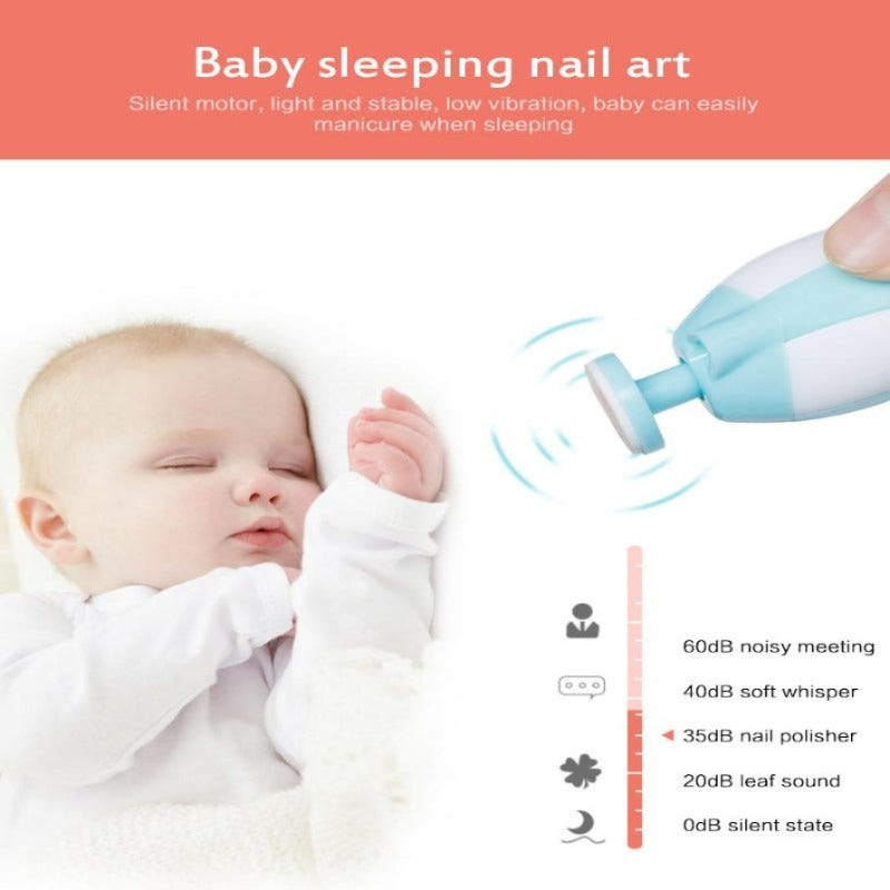Baby Nail Trimmer Electric Baby Manicure Pedicure Nail Clippers Cutter Scissors Care Set New Born Baby Nail Clipper