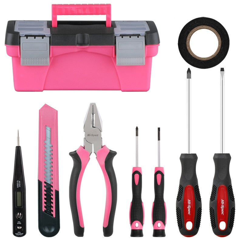 Home Repair Kit Combination Tool Set DIY Children's Tool Set Pink Hand Tools Set