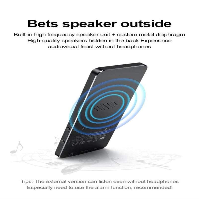 MP3 Music Player Support Bluetooth with Loud Speaker and Built-in 16GB HiFi Portable Walkman with FM/Radio