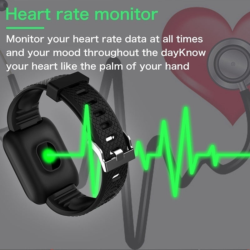 Smartwatch 116 Plus Smart Bracelet IOS Android Electronics Smart Fitness Wristwatch Tracker With Silicone Strap Watche