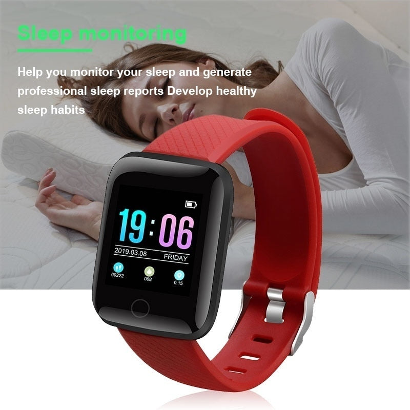 Smartwatch 116 Plus Smart Bracelet IOS Android Electronics Smart Fitness Wristwatch Tracker With Silicone Strap Watche