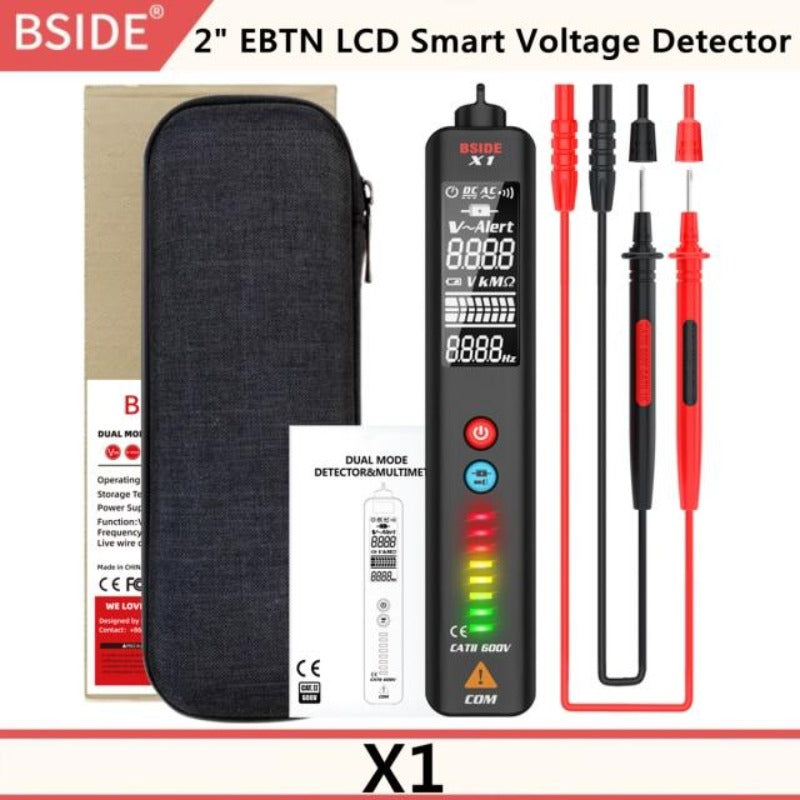 Voltage Detector Tester 2.4"LCD Non contact Live wire Indicator Electric Pen Voltmeter Multimeter NCV Continuity Hz Test