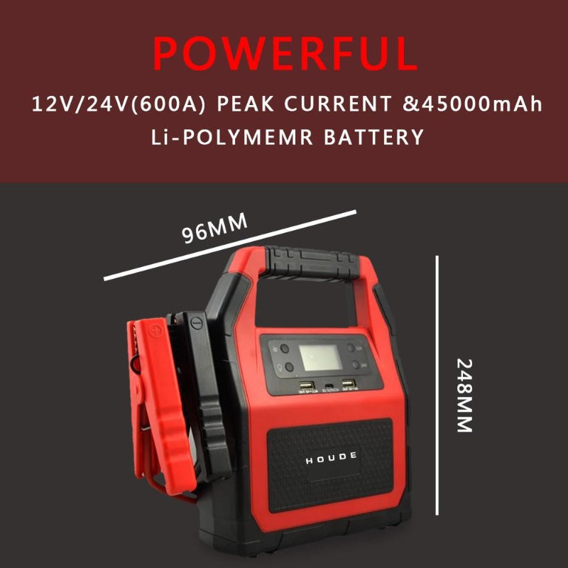 High Capacity 45000mah Lithium Battery Charger Power Bank 24V Diesel Engine Jump Starter Portable 24Volt Car Battery Booster